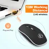 Mouse senza fili Mouse senza fili del computer Mouse ergonomico silenzioso Mini PC Mause Mouse ottico USB da 2,4 GHz 1600 DPI 4 pulsanti per laptop