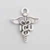 Online Großhandel Mode Legierung Caduceus Medical ICU Charms Schmuck DIY Krankenschwester Arzt Anhänger 19*23mm 50 Stück AAC825