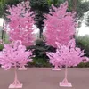 New Arrival Dekoracje Ślubne White Ginkgo Road Cytryte Kolumny Wakacje Wish Tree Party Welcome Area Rekwizyty