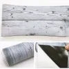 Trä korn golvplattor Plank Klistermärke DIY PVC Självhäftande Vattentät golvklistermärke Kök Heminredning på väggen och golv T200601