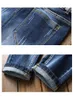 Men's Jeans Mens Designer Fashion Washed Blue Classic Skinny Denim Pants Scratched Distressed Biker Jean