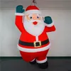 Gigantyczny nadmuchiwany balon LED pasek pontonowy Santa z bezpłatną dostawą na zewnątrz lub wewnątrz Szczęśliwej świątecznej dekoracji