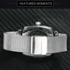 FORSINING Business Watch Herr Top Automatiska mekaniska klockor Rostfritt stål Mesh-rem Skelett snidat armbandsur1