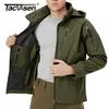Tacvasen taktik polar astarlı su geçirmez ceket erkek askeri hava yumuşak ceket ceket safari rüzgarlık kış sıcak ordu ceket 201218