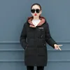 Parka d'hiver pour femmes coton doudoune avec capuche col montant femme nouvelle mode chaud rembourré manteau d'hiver pour femmes 201110