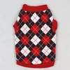 XS-L Pet Dog Vest British Plaid T-shirt Printemps / Été Dog Shirt Pet Vêtements Pour Chiens Chats Chiot Chien Vêtements En Gros 40JA10 Y200922