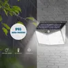 208LED ضوء الشمسية الجدار مصباح PIR استشعار الحركة ضوء IP65 مقاومة للماء الإضاءة في الهواء الطلق الأمن ضوء لمسار يارد حديقة فناء