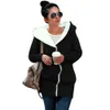 Autumn Winter Women Hoodies Coat Warm Fleece Coat Zip Up Outerwear Hooded Sweatshirts Casual Long Jacket Plus Size sudadera XXXL Q0116