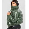 AtxyxtA Pufferjacke, abgeschnittener Parka, Blasenmantel, Winter, Damen, neue Mode, Kleidung, Grün, XL, LJ2009293164238