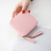 Hot Sale Women Wallet Leather Square Zipper Små korthållare Handväska Tassel Pendant Pengar Koppling Väska Kvinnor Purses Mynthållare