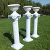 Upscale Style Party Decoration Roman Columns White Color Plastic Pillars Road Cited Wedding Props Event Decor Supplies 4 pcs/lot