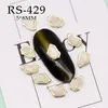 10st / Lot, 3D Nail Art Elegant Designs Alloy med Amber Pärlor för Nail Tips Beauty