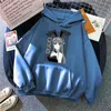 Mai Sakurajima Baskı Adam Vintage Kazak Büyük Boy Rahat Gevşek Kapüşonlu Kazak Moda Çizgi Film Anime Boy Tişörtü H1227