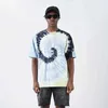 T-shirts Slatt skum bokstäver Skriv ut Street Skateboard Hip Hop Trend Tie Dye Loose Short Sleeve T-shirt