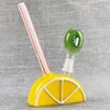 Lemon Dab Rig Rig Glass Bong Hookahs Tubos de Água com 14mm Tigela Pérola Aughty Mini Tubos de cera de petróleo Bubbler