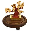 Feng Shui Albero della fortuna Lamina d'oro Albero dei soldi Bonsai Ufficio da tavolo Ricchezza fortunata Ornamenti Regali Decorazione della casa con scatola regalo T200331