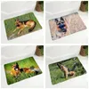 Cushion/Decorative Pillow German Shepherd Dog Floor Mat For Hallway Children Room Non-Slip Decor Pet Animal Doormat Flannel Carpet 40x60cm D