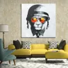 "Cartoon Animal Cool Lew" Oprawione Unframed Home Decor Handcrafts / HD Print Oil Malowanie na płótnie Wall Art Panele ED01
