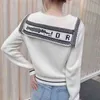 Women's Sweaters 2021 High quality design white knitted fall/winter long sleeve thick pullover sweater