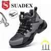 Suadex Work Safety Schuhe Männer mit Stahl Zehenkappe Casual Männliche Sicherheitsschuhe Arbeiten Unzerstörbare Schuhe Punktionssichere Arbeit Sneakers 220105
