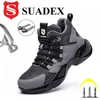 SUADEX Veiligheidsschoenen Heren Met Stalen Neus Casual Mannelijke Veiligheidslaarzen Werken Onverwoestbare Schoenen Naalddichte Werksneakers 220105