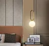 Nordique De Luxe LED Or Ronde Boule De Verre Pendentif Lumières Moderne Suspension Lampe Salon Chambre Maison Lumière Intérieure cadeau du nouvel an