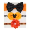 Baby Halloween Stirnbänder Blume Bunny Ohr Haarbänder 3 stücke Set Kinder Mädchen Elastische Boutique Haarschmuck Strass Bogen Bands KHA663