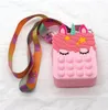 Hidget Hooble Sensory Bubble Bretelle Bag Decompression Toy Toyphone Rels Push Push Phone Phone Case Изменить монеты Кошельки Unicorn Toys