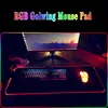 Gaming Mouse Pad RGB LED Glowing Colorful Large Gamer Mousepad Keyboard Pad Non-Slip Desk Mice Mat 7 Colors for PC Laptop