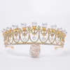 2021 Ny Vintage Barock Bridal Tiaras Tillbehör Prom Headwear Stunning Sheer Crystals Bröllop Tiaras och kronor 1925
