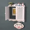 Nordic Electric Meter Occlusion Box Simple Hollow Carved Wall Ornament Frame Home White PVC Board Distribution Box Y11167273988