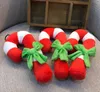 Jouets pour chiens forme de béquille de noël en peluche jouet sonore à mâcher pour chiot chat produits de formation jouets pour chiens SN4972