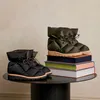 PILLOW Comfore Ankle Boots Feminino Soft Down Shoe Designer Sapatos Baixos Cabedal de nylon à prova d'água Botas de inverno de boa qualidade Tamanho grande 265