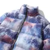 Hip Hop Jacket Parka Colorful Graffiti Streetwear Men Windbreaker Harajuku Winter Padded Jacket Coat Puffer Warm Outwear 201128