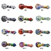 new styles beautiful Smoking Pipes Glass Hand Pipe Colorful Silicone pipe for Smoking Pipes Bongs Tobacco for Glass Pipe Free Shipping