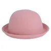Women Hats Vintage Fedora Chapeau Feutre Winter felt Sombreros de fieltro SolidCappello Bombetta Caps