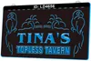 LD4656 Tinas Topless Tavern Bar 3D Engraving LED Light Sign Wholesale Retail