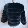 Novo casaco de peles real feminino inverno jaqueta de pele grossa casaco de pele curta por atacado de manga curta genuína 201112