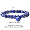 Hoge kwaliteit Natuursteen Lapis Lazuli Kralen Armbanden voor Vrouwen Mannen Mode Energy Armband Elastical Jewelry Gift