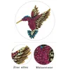 Färgglad Rhinestone Hummingbird Brosch Djurbroscher för kvinnor Korea Modeaccessoarer 5 färger Pins