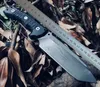 High End Outdoor Survival Rechte Mes A2 Grijze Titanium Coated Tanto Point Blade Full Tang Black G10 Handvat met Kydex