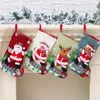 2023 noël suspendus chaussettes mignon bonbons cadeau sac bas de noël pour arbre de noël décor pendentif LX4062