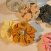 مشرق لون الشعر scrunchies النساء الحرير scrunchie مرونة الشعر العصابات الفتيات أغطية الرأس حلقة الشعر حامل ذيل حصان