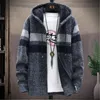 2020 Winter Heren Hoge Kwaliteit Gebreide Thicken Mens Jassen Hood Mannelijke Sweater Casual Houd Warm Mannelijke Vest Sweaters Mannen