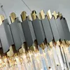 DHL / UPS LED Art Deco Goldene Edelstahl Kristall Hängelampe Beleuchtung Glanz Kronleuchter Beleuchtung für Foyer 90-260V