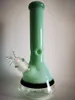 Vintage 12inch Green Glass Bong Water smoking hookah pipe Oil Dab Rigs can put customer logo