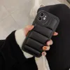 Mobiele telefoon gevallen The Soft Silicone Cover Down Jacket Puffer Phone Case voor iPhone 13 12 11 PRO MAX X XS XR 7 8 Plus P9--1-9