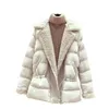 목화 여성 겨울 겨울 긴 양모 양모 면화 재킷 아래로 면화 된 재킷 두꺼운 코트 INS 201027의 한 에디션