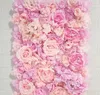 ピンクの白い人類のバラの花の壁の結婚式の装飾60x40cm Hyderangeaパネルの背景背景の結婚披露宴の供給ロマンチック