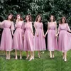 Plus Size Light Blue Gray Pink Champagne Junior Bridesmaid Dresses Sweet Memory Wedding Party Dress Graduation Robes